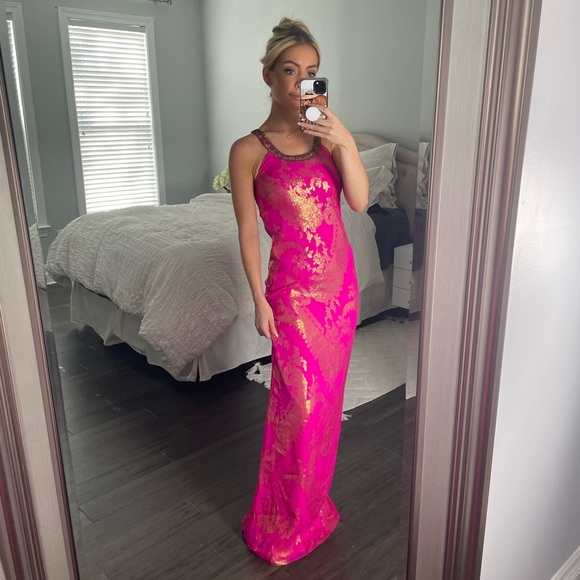 Lilly Pulitzer Franconia 100% Silk Embellished Dress Silk Embroidery - Picture 10 of 16